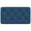 vidaXL Coussin de tête de lit bleu 80 cm tissu