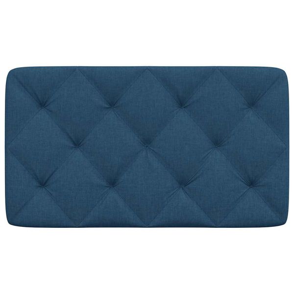 vidaXL Coussin de tête de lit bleu 80 cm tissu