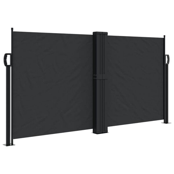 vidaXL Auvent latéral rétractable noir 120x1200 cm