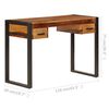 vidaXL Bureau avec 2 tiroirs 110x50x77 cm Bois solide de Sesham