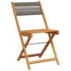 vidaXL Chaises de jardin pliables lot de 6 gris bois d'acacia massif
