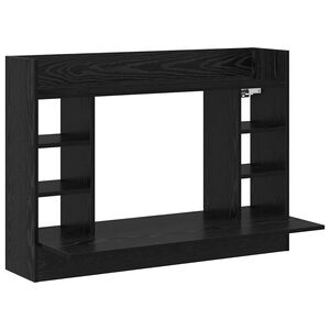 vidaXL Bureau mural Ch&ecirc;ne noir 105 x 48 x 75 cm Bois d'ing&eacute;nierie