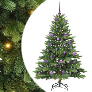 vidaXL Sapin de No&euml;l artificiel avec 150 LED Vert 150 cm PE et PVC