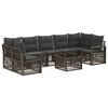 vidaXL Ensemble de canap&eacute; de jardin 8 pc Gris polyrotin