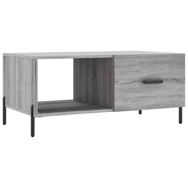 vidaXL Table basse sonoma gris 90x50x40 cm bois d'ing&eacute;nierie