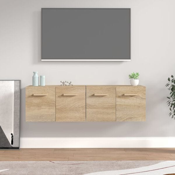 vidaXL Armoires murales 2 pcs Ch&ecirc;ne sonoma 60x36,5x35 cm Bois