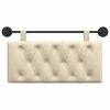vidaXL T&ecirc;te de lit suspendue Montage mural Cr&egrave;me 100 x 55 x 7 cm tissu