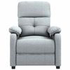 vidaXL Fauteuil de massage Gris clair Tissu