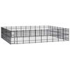 vidaXL Chenil d'ext&eacute;rieur pour chiens Acier 73,73 m&sup2;