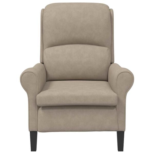 vidaXL fauteuil Taupe 76 x 94 x 102 cm Microfibre
