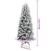 vidaXL Sapin de No&euml;l artificiel avec 300 LED avec support Blanc 180 cm