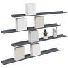vidaXL &Eacute;tag&egrave;re flottante 4 pcs Anthracite 100 x 9 x 2,5 cm Acier