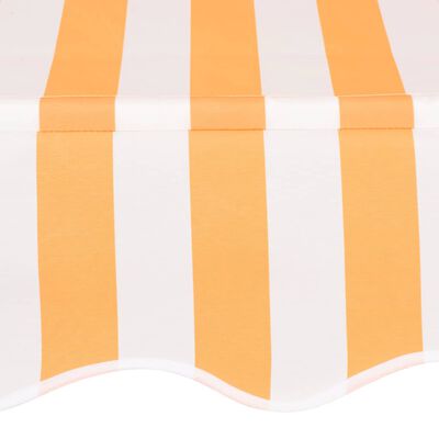 vidaXL Auvent rétractable manuel 100 cm Rayures oranges et blanches
