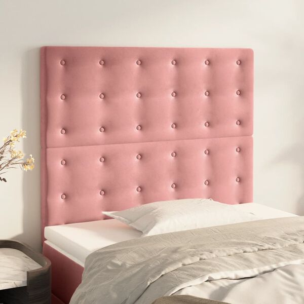 vidaXL T&ecirc;te de lit Rose 80x5x118/128 cm Velours