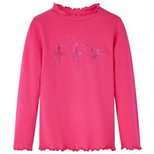 T-shirt enfants à manches longues rose vif 92