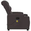 vidaXL Fauteuil de massage inclinable Marron foncé Tissu