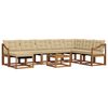 vidaXL Ensemble de canap&eacute;s d'ext&eacute;rieur 9 pcs Naturel et Beige
