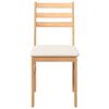 vidaXL Chaises &agrave; manger coussins 2 pcs bois massif caoutchouc