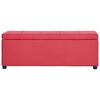 vidaXL Banc avec compartiment de rangement 116 cm Rouge Similicuir