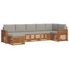 vidaXL Ensemble de canap&eacute;s d'ext&eacute;rieur 7 pc Gris Naturel et Clair