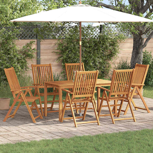 vidaXL Ensemble de salle à manger pour jardin 7 pcs Marron