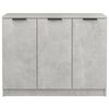 vidaXL Buffet Gris béton 90,5x30x70 cm Bois d'ingénierie