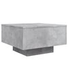 vidaXL Table basse avec lumi&egrave;res LED gris b&eacute;ton 55x55x31 cm