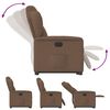 vidaXL Fauteuil inclinable &eacute;lectrique marron tissu