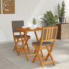 vidaXL Ensemble bistrot 3 pcs Marron Bois d'acacia massif