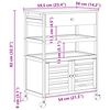 vidaXL Chariot de Cuisine avec Roues Naturel 59,5 x 36 x 82 cm Bambou