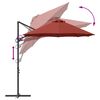 vidaXL Parasol cantilever de jardin Couleur terre cuite