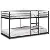 vidaXL Lit superpos&eacute; sans matelas noir 75x190 cm acier