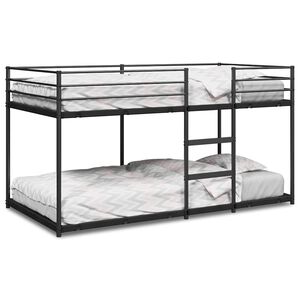 vidaXL Lit superpos&eacute; sans matelas noir 75x190 cm acier