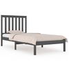 vidaXL Cadre de lit sans matelas gris bois massif 90x200 cm