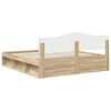 vidaXL Cadre de lit Sonoma 200 x 200 cm Bois de pin massif