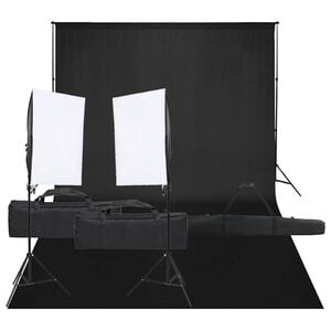 vidaXL Kit de studio photo avec &eacute;clairage et toile de fond