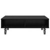 vidaXL Table d'appoint avec roues Ch&ecirc;ne noir 90 x 50 x 30 cm
