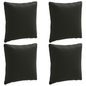 vidaXL Coussins de Dos 4 Pi&egrave;ces PUTTEN 4 pcs 100 % polyester Noir