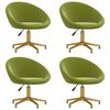 vidaXL Chaises &agrave; manger lot de 4 vert clair velours