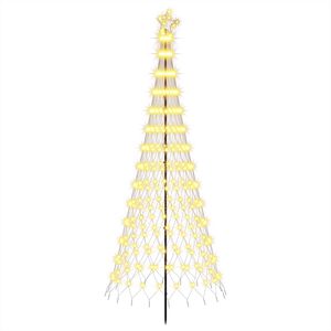 vidaXL Arbre de No&euml;l LED 250 cm 290 LED Blanc chaud Fer Noir