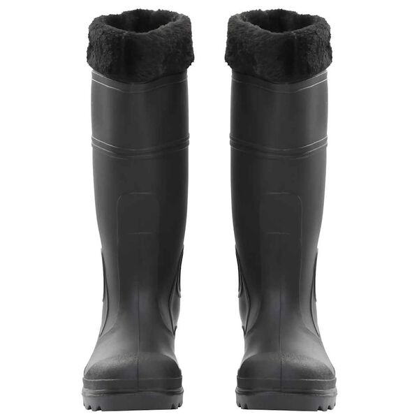 vidaXL Bottes de pluie avec chaussettes amovibles noir taille 39 PVC