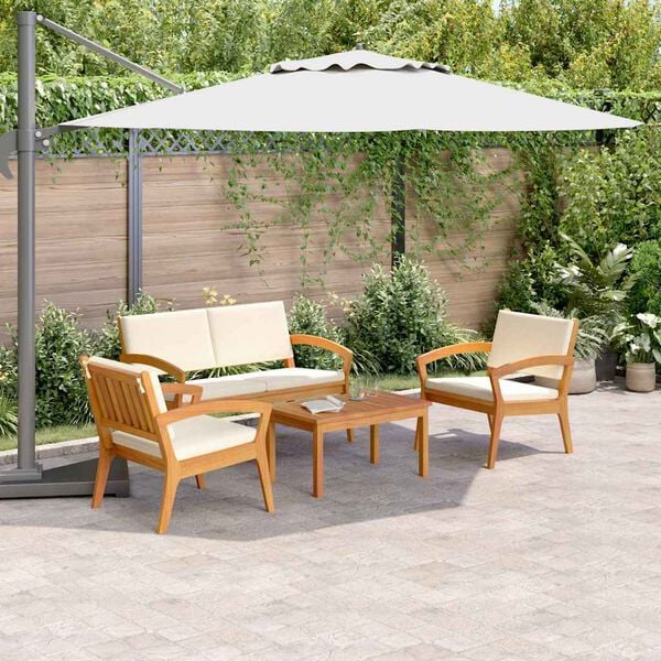vidaXL Ensemble bistrot 4 pcs Marron 114,5 x 70,5 x 72,5 cm Polyester