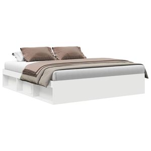 vidaXL Cadre de lit sans matelas blanc 180x200 cm