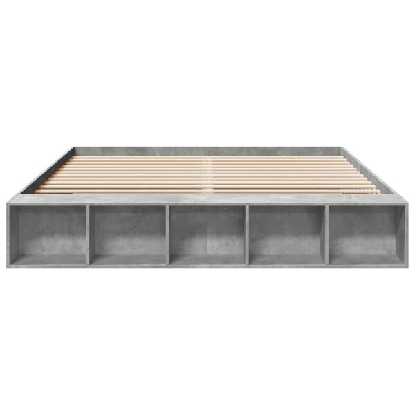 vidaXL Cadre de lit sans matelas gris b&eacute;ton 180x200 cm
