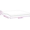vidaXL Matelas Blanc et Gris 160 x 200 cm Tissu jacquard