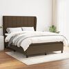 vidaXL Sommier &agrave; lattes de lit avec matelas Marron fonc&eacute; 140x190 cm