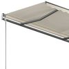 vidaXL Auvent manuel r&eacute;tractable sur pied 350x250 cm Cr&egrave;me
