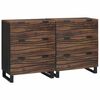 vidaXL Ensemble de buffet 2 pc Noyer 120 x 33 x 75 cm