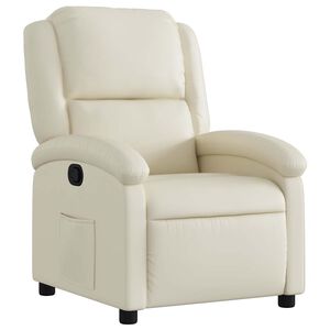 vidaXL Fauteuil inclinable Cr&egrave;me Similicuir
