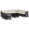 vidaXL Ensemble de canap&eacute; de jardin 11 pc Noir 100 x 55 x 73 cm